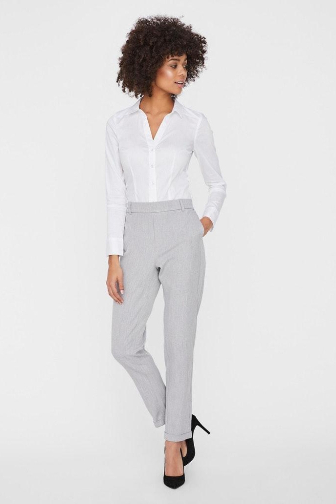VMMAYA MW LOOSE SOLID PANT NOOS 10225280 LIGHT GREY MELANGE